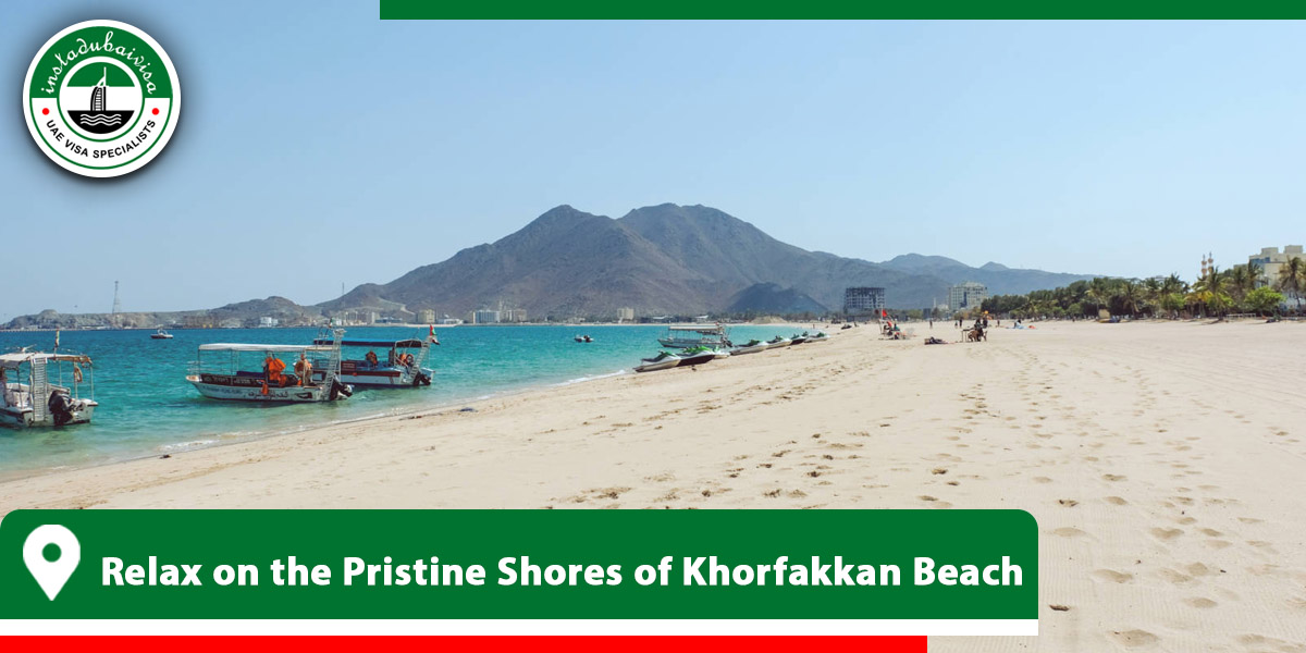 relax on the pristine shores of khorfakkan beach from instadubaivisa