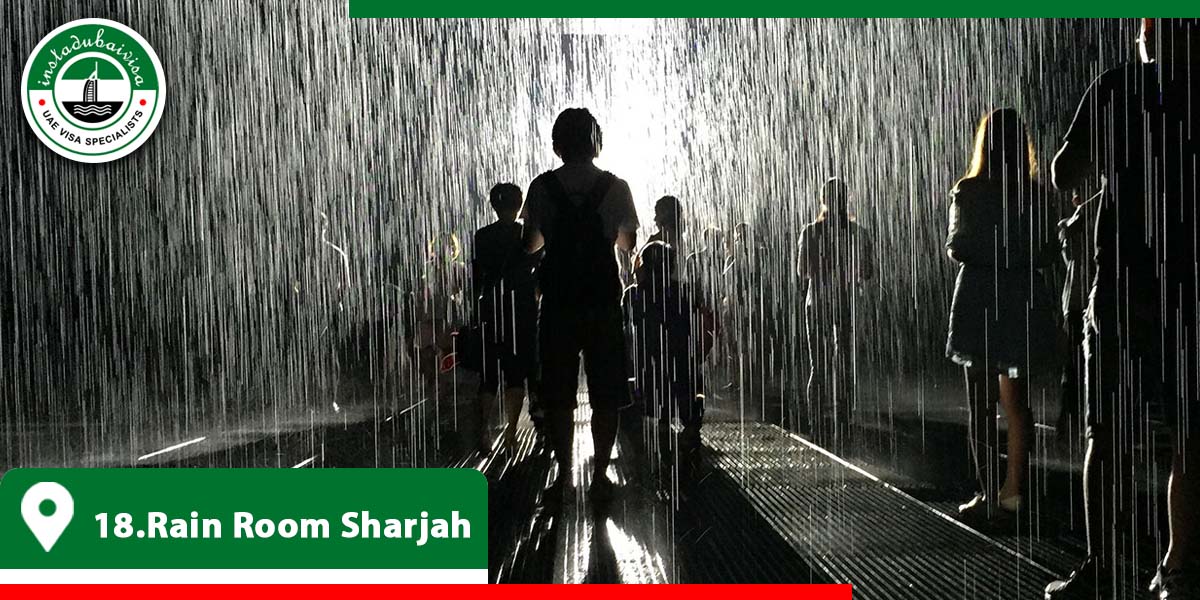 rain room sharjah from instadubaivisa